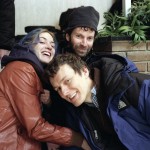 Kate Winslet, Charlie Kaufman e Michel Gondry sul set