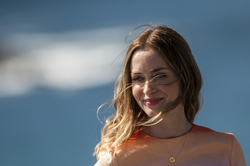 British actress Emily Blunt, poses for the media during a photocall to promote the film ''Sicarios'', at the 63rd San Sebastian Film Festival, San Sebastian, northern Spain, Saturday, Sept. 19, 2015. (AP Photo/Alvaro Barrientos)