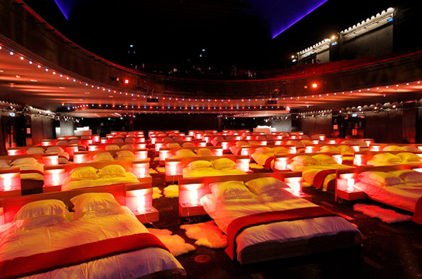 L' OLYMPIA SE TRANSFORME EN DORTOIR GEANT POUR L' OPERATION IN BED WITH IKEA  
FOR ONE NIGHT THE VENUE OLYMPIA IN PARIS WAS TRANFORMED IN A GIANT BEDROOM FOR THE NEEDS OF SWEDISH COMPANY IKEA WHO PRESENTED "IN BED WITH IKEA AND ALLOWED SOME HAPPY FEW TO SLEEP THERE, WATCH A CONCERT OF ABBA MUSIC AND SEE MILLENIUM MOVIE THIS EVENT WAS TO PROMOTE THE LINE OF MATTRESS AND BED FROM IKEA   

Angeli / Reporters
Ref:  00156646_000002.jpg