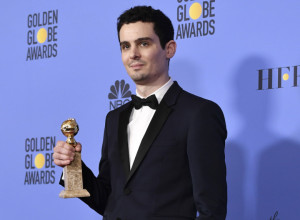 Mandatory Credit: Photo by Rob Latour/REX/Shutterstock (7734778bg) Damien Chazelle - Best Screenplay - La La Land 74th Annual Golden Globe Awards, Press Room, Los Angeles, USA - 08 Jan 2017