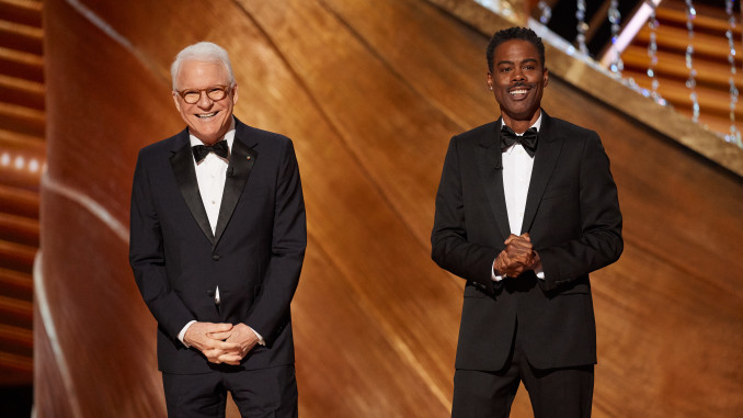 Steve Martin and Chris Rock present at The 92nd Oscars® at the Dolby® Theatre in Hollywood, CA on Sunday, February 9, 2020.